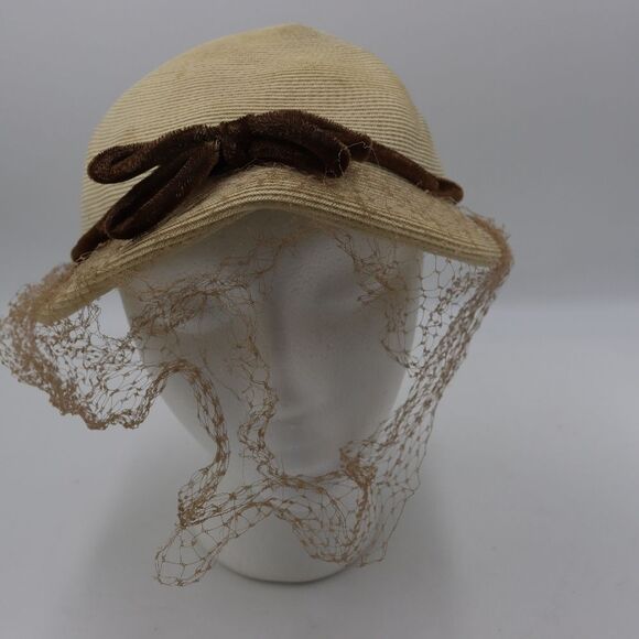 Vintage Marshall Field & Co Chicago Hat Cloche 1950s Cosplay Hat - Picture 1 of 14
